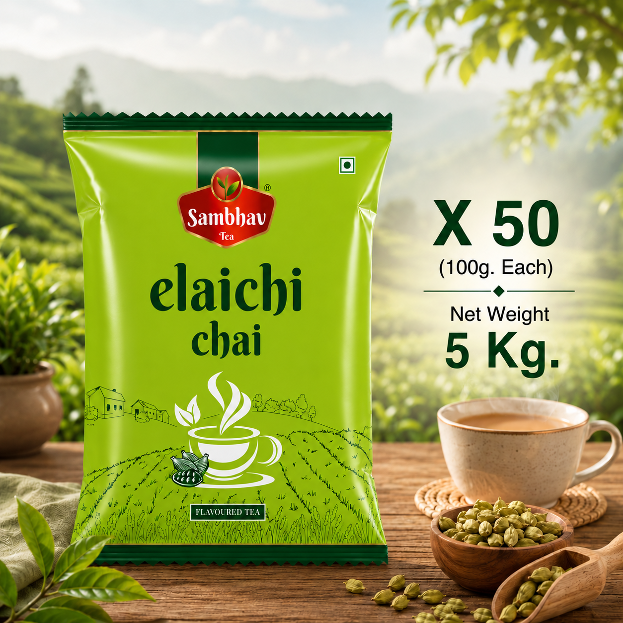 Sambhav Tea Elaichi In Pouch (100 gm)