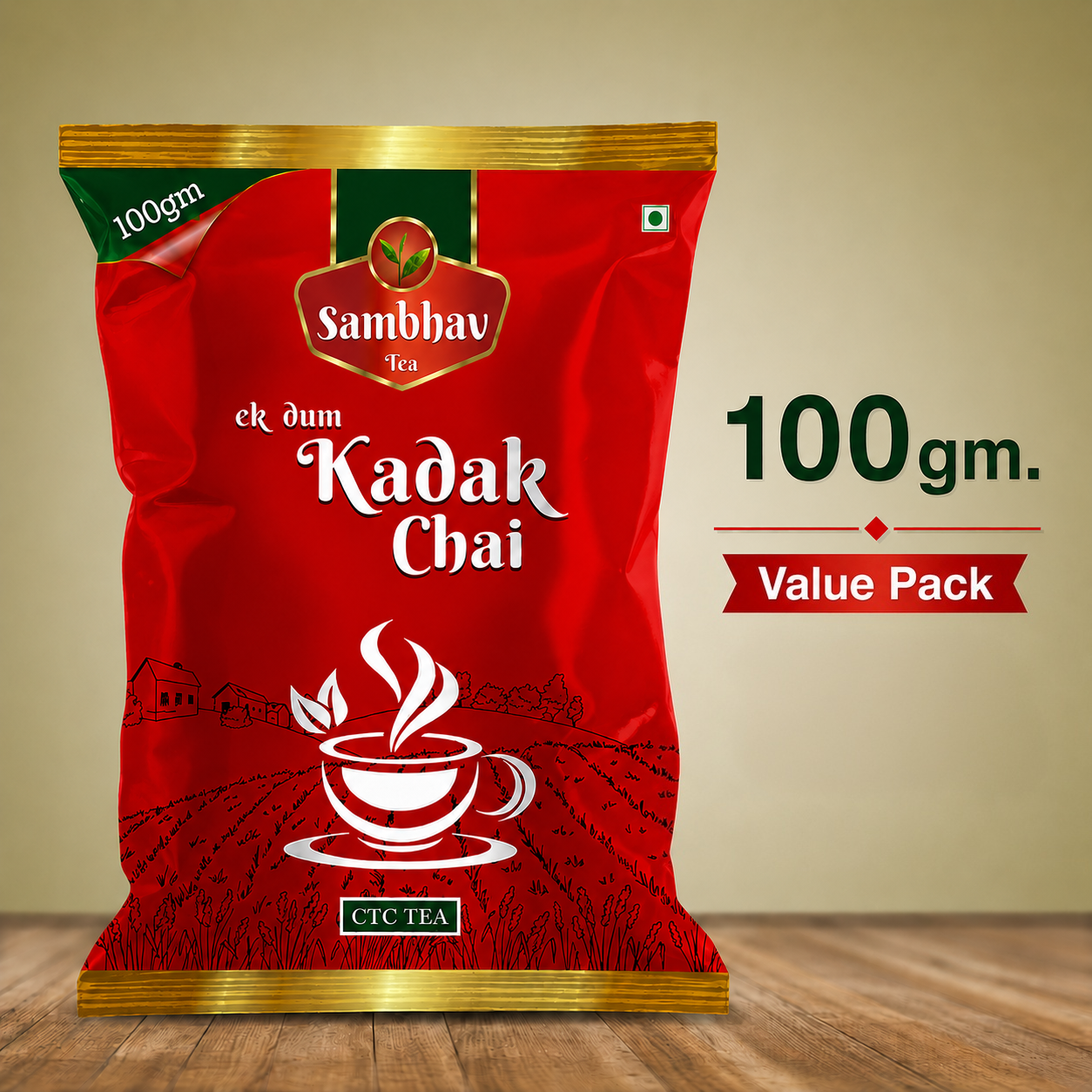 Sambhav Tea Ek Dum Kadak In Pouch (100 gm)