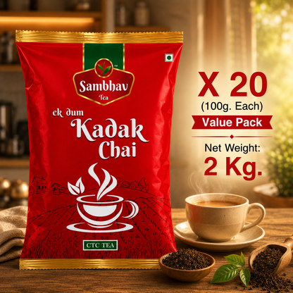 Sambhav Tea Ek Dum Kadak In Pouch (100 gm)