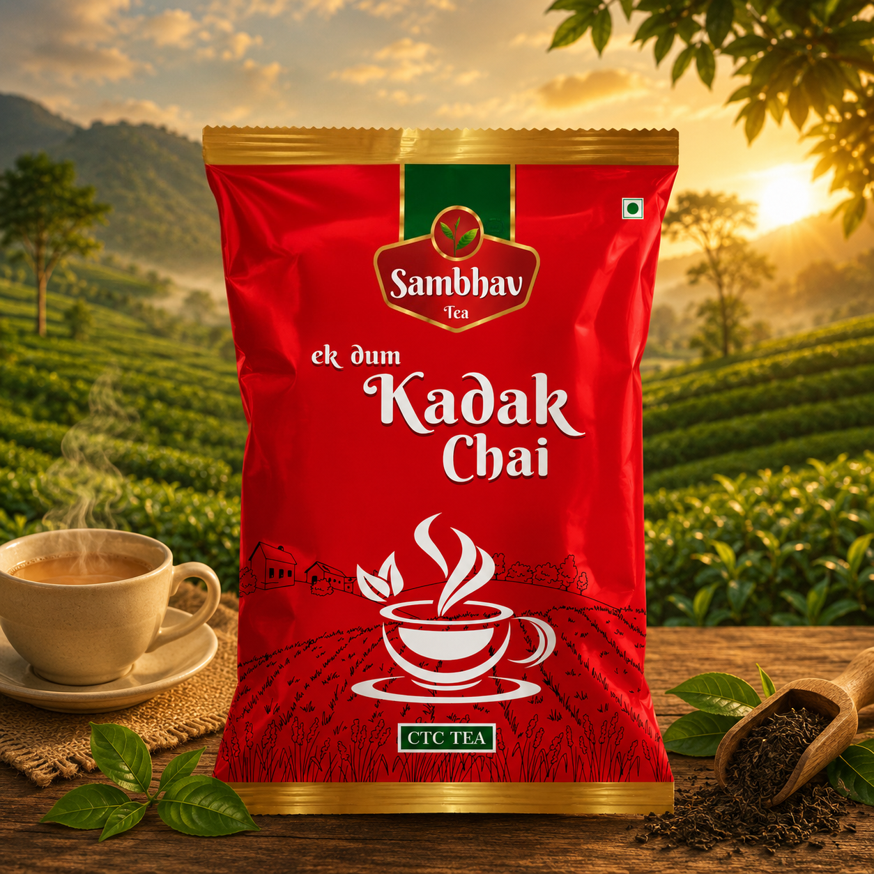 Sambhav Tea Ek Dum Kadak In Pouch (25 gm)(Rs. 10)