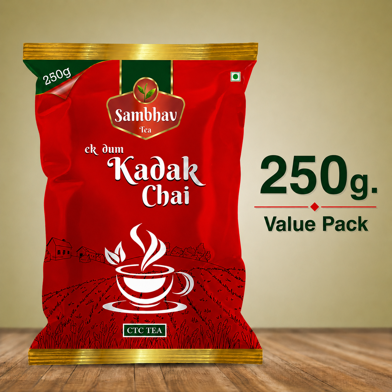 Sambhav Tea Ek Dum Kadak In Pouch (250 gm)