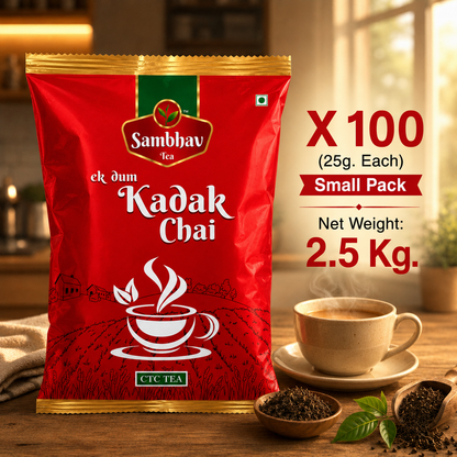 Sambhav Tea Ek Dum Kadak In Pouch (25 gm)(Rs. 10)