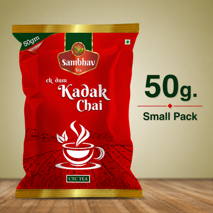 Sambhav Tea Ek Dum Kadak In Pouch (50 gm)(Rs. 20)