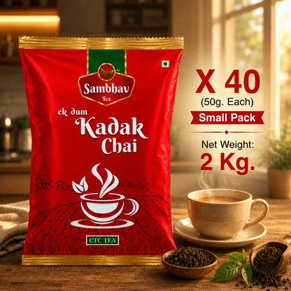 Sambhav Tea Ek Dum Kadak In Pouch (50 gm)(Rs. 20)