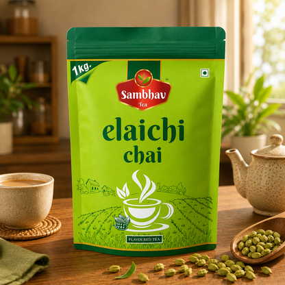 Sambhav Tea Elaichi In Standee Pouch (1 Kg)
