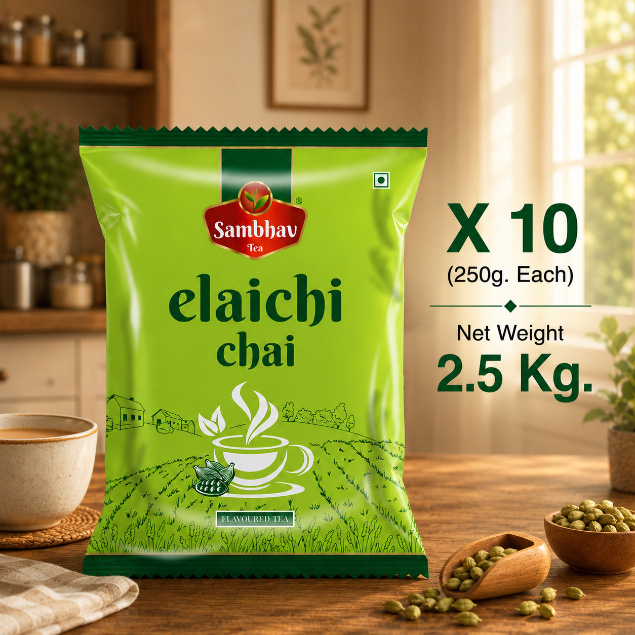 Sambhav Tea Elaichi In Pouch (250 gm)