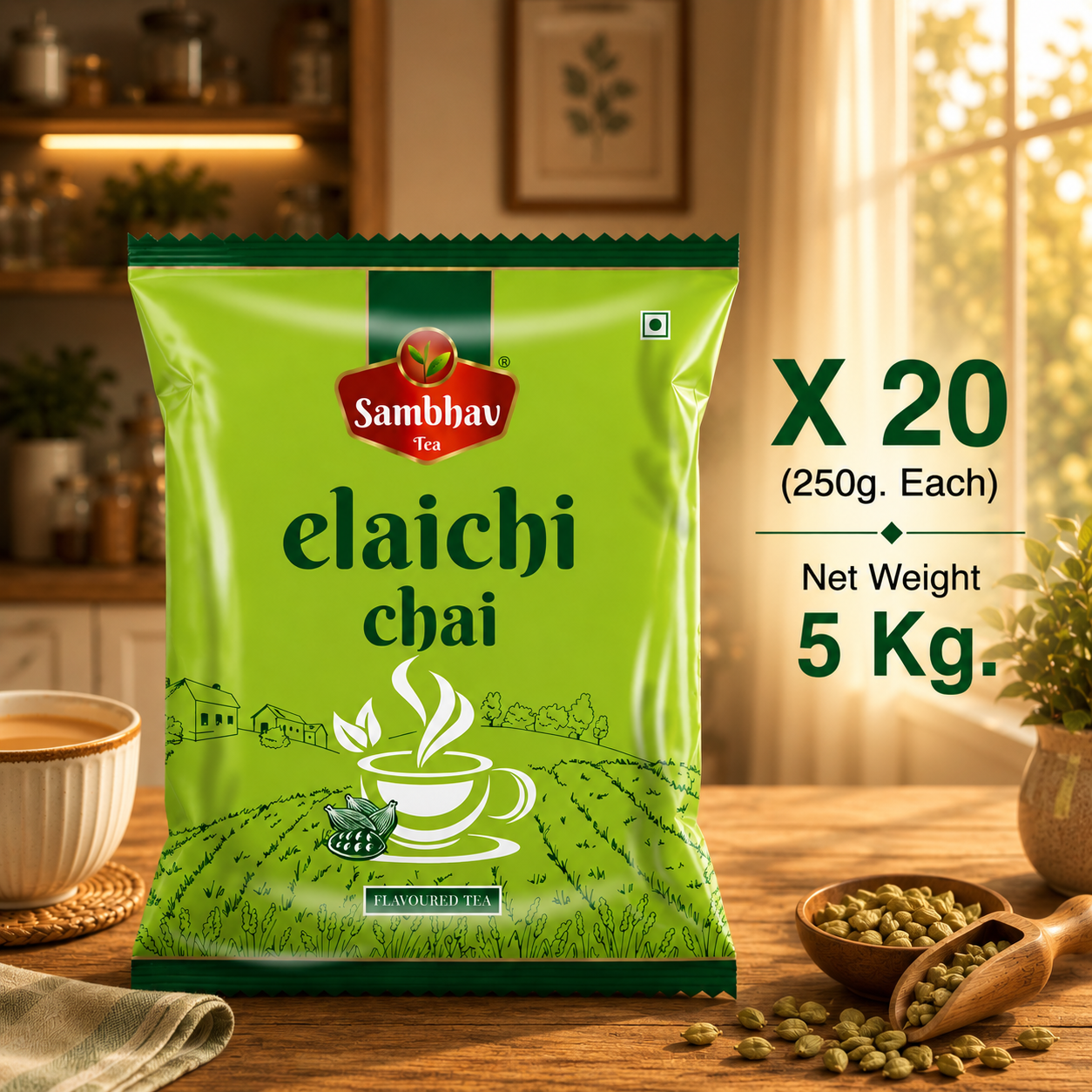Sambhav Tea Elaichi In Pouch (250 gm)