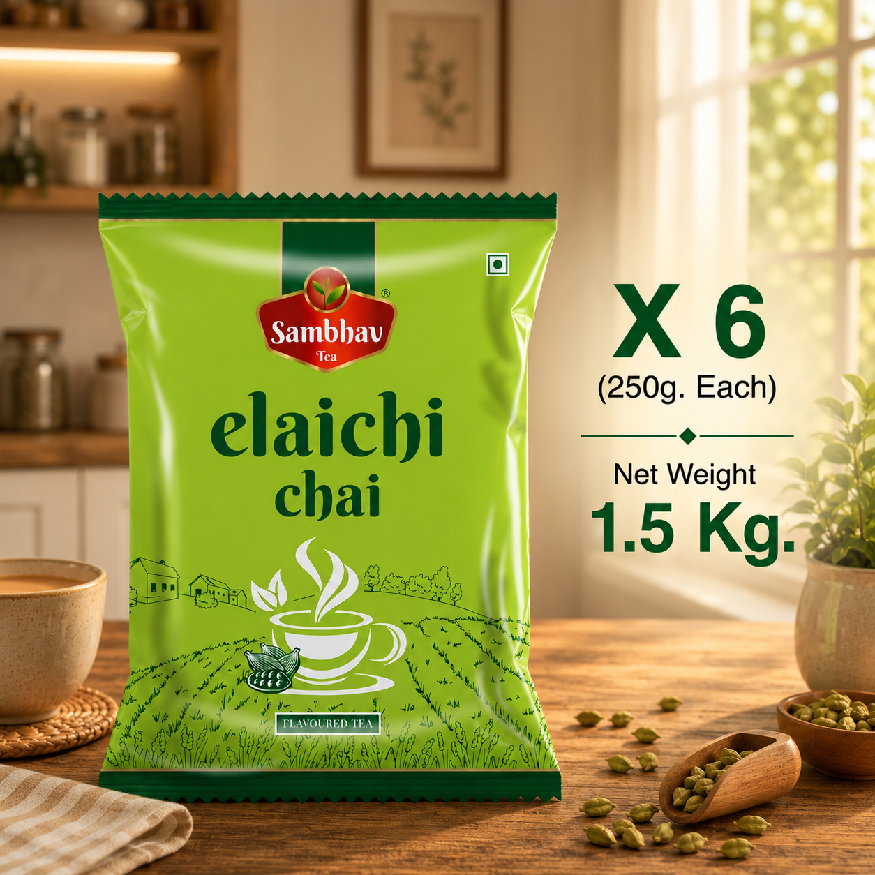 Sambhav Tea Elaichi In Pouch (250 gm)