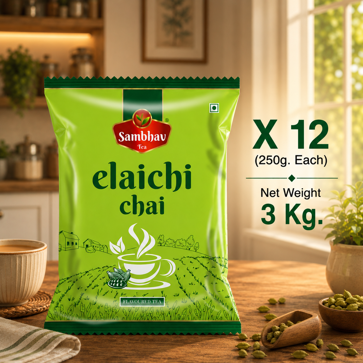 Sambhav Tea Elaichi In Pouch (250 gm)