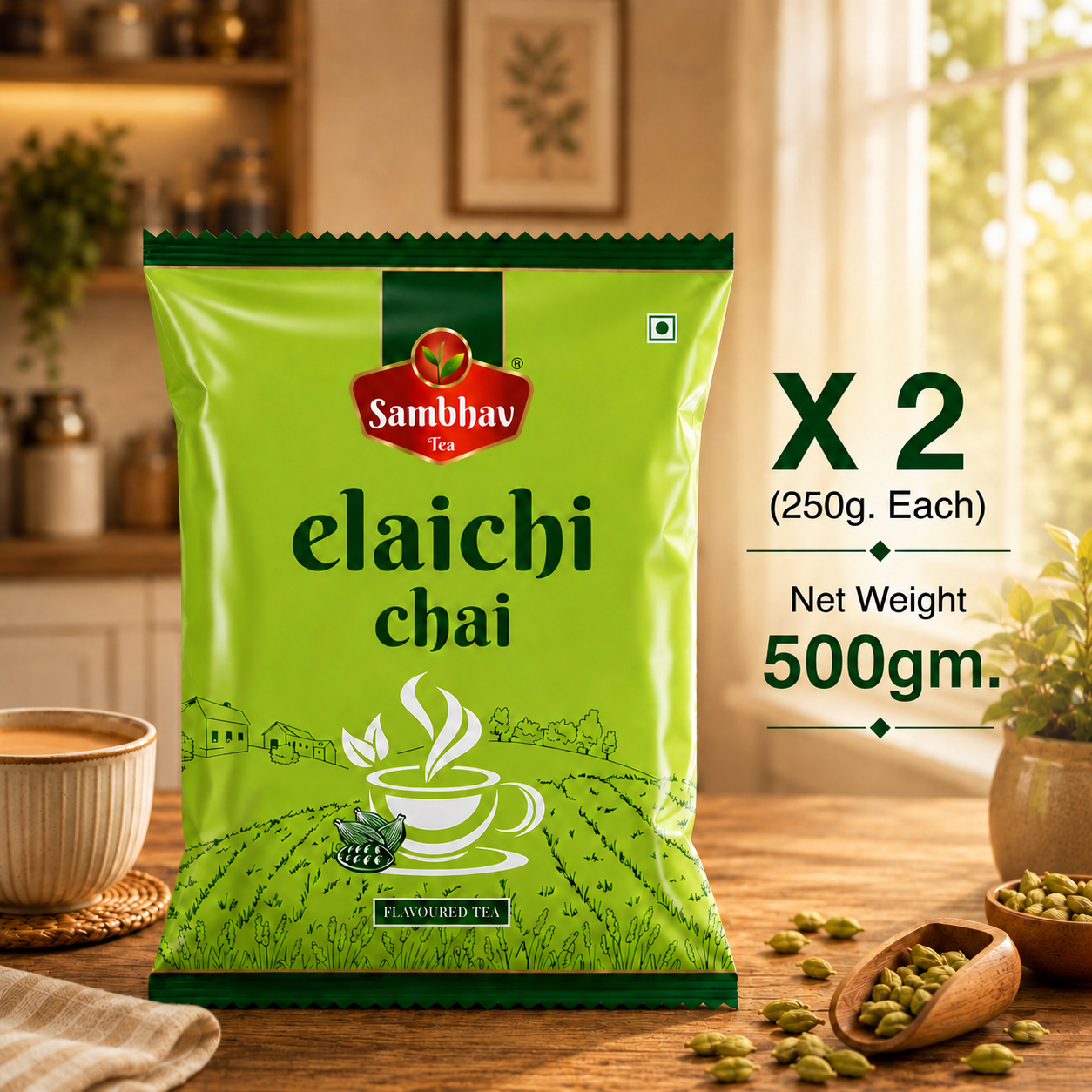 Sambhav Tea Elaichi In Pouch (250 gm)