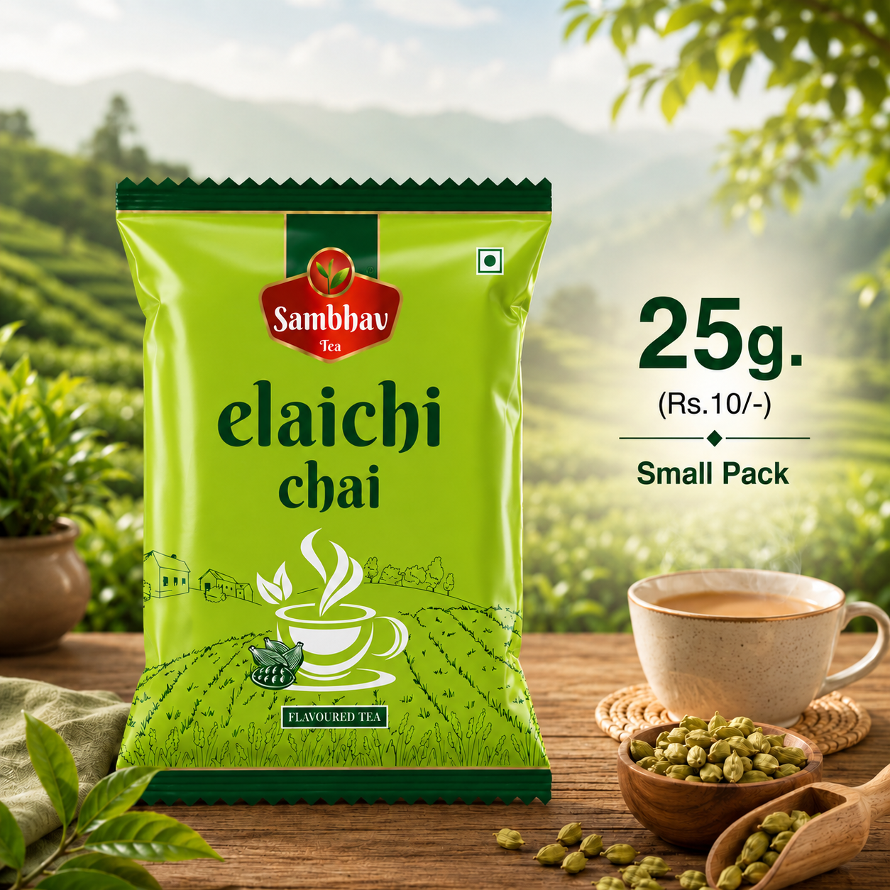 Sambhav Tea Elaichi In Pouch (25 gm)(Rs. 10)