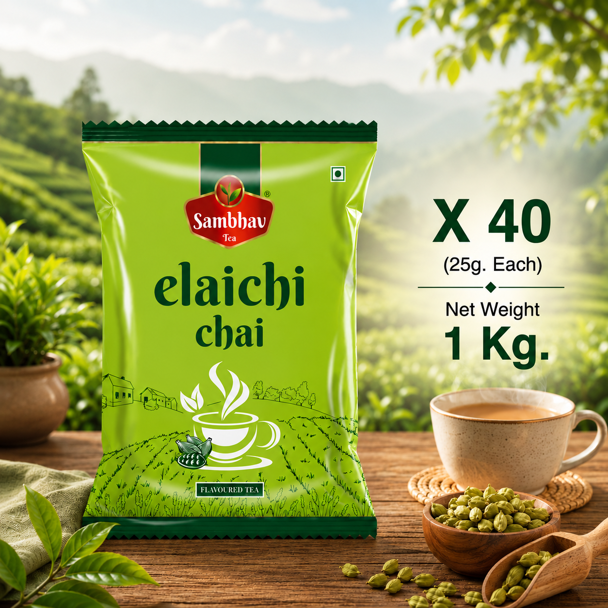 Sambhav Tea Elaichi In Pouch (25 gm)(Rs. 10)
