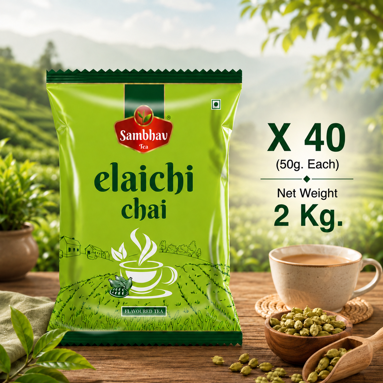 Sambhav Tea Elaichi In Pouch (50 gm)(Rs.20)