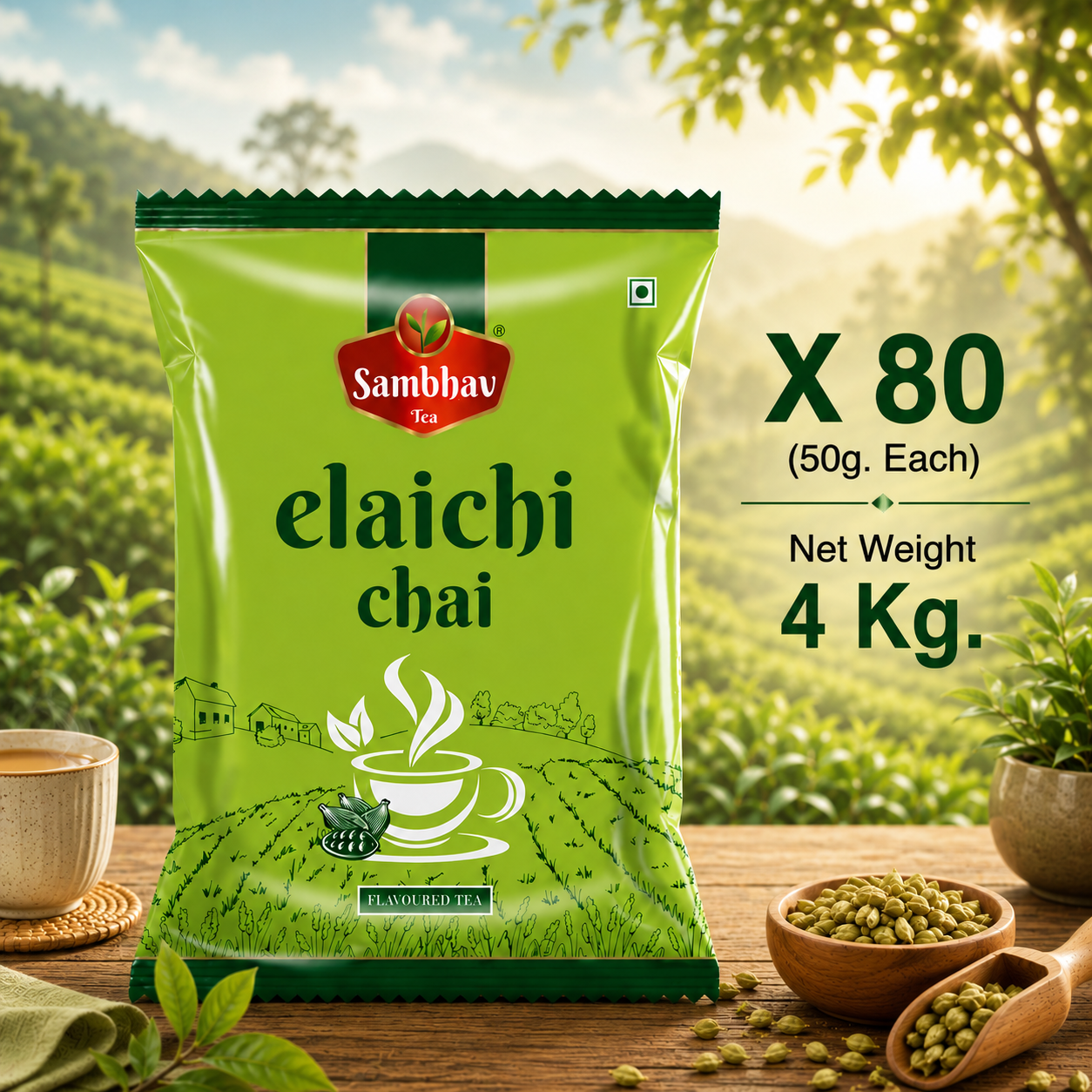 Sambhav Tea Elaichi In Pouch (50 gm)(Rs.20)