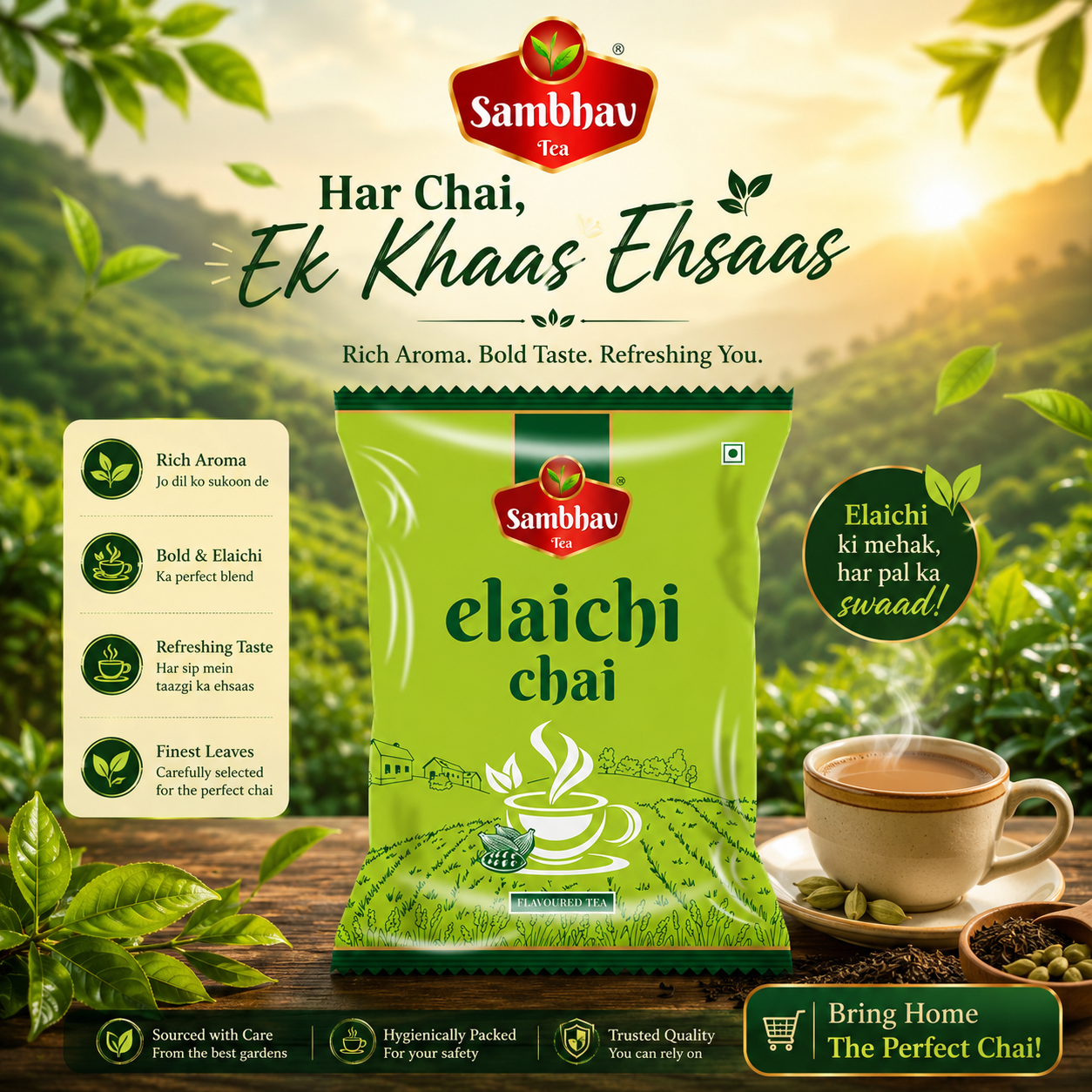 Sambhav Tea Elaichi In Pouch (250 gm)