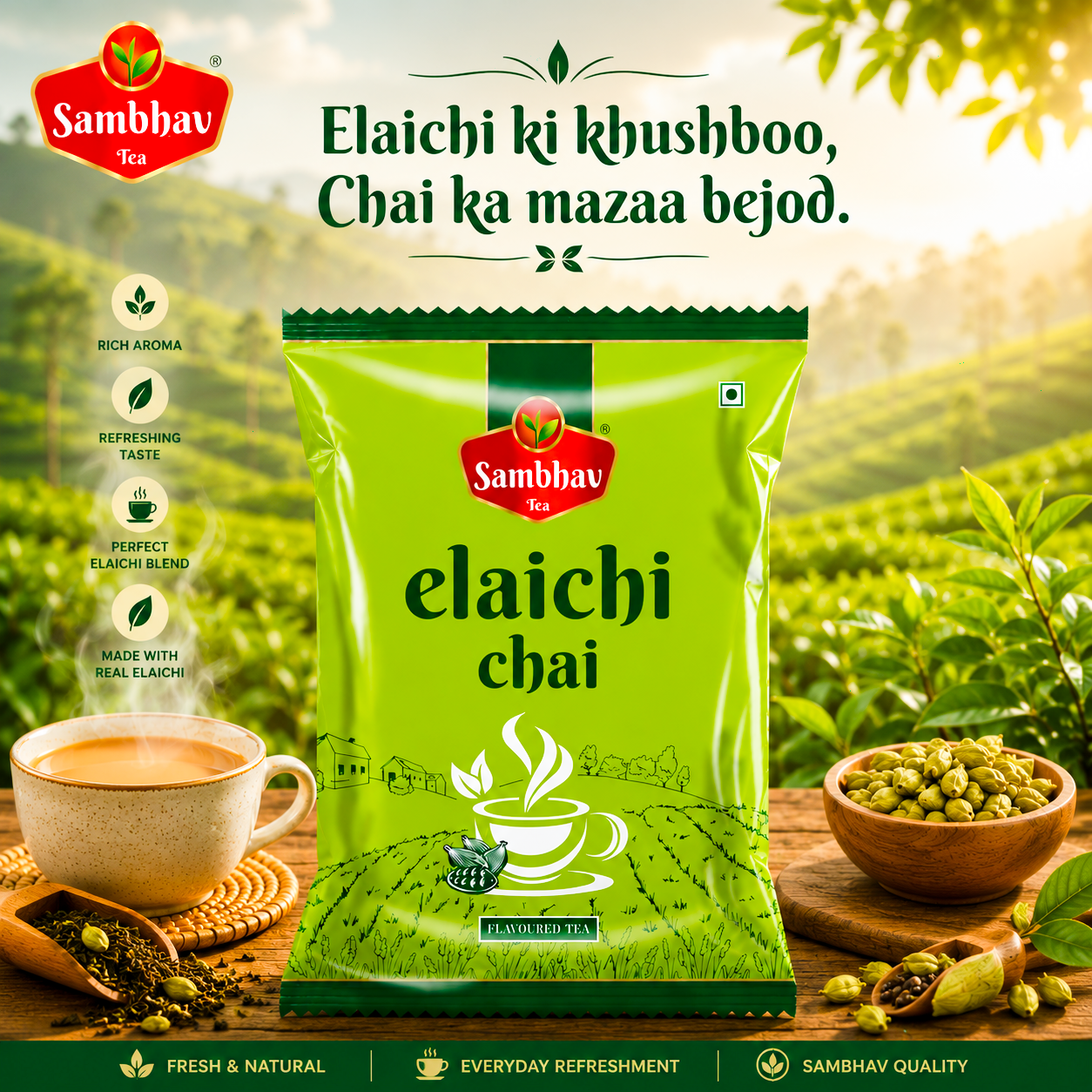Sambhav Tea Elaichi In Pouch (100 gm)