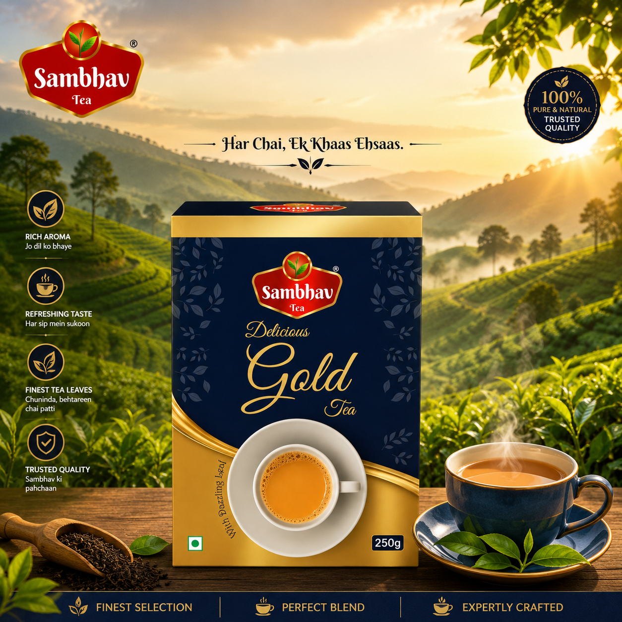 Sambhav Tea Delicious Gold Tea In Box (250gm)