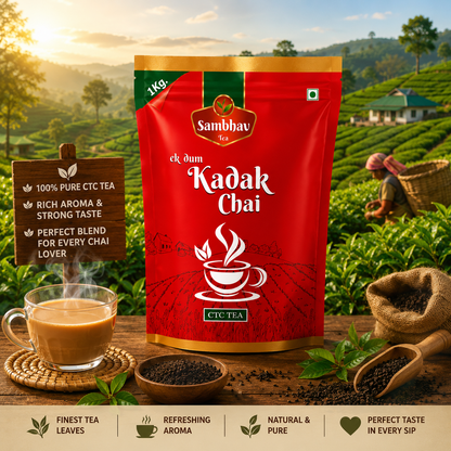 Sambhav Tea Ek Dum Kadak In Standee Pouch (1 Kg)