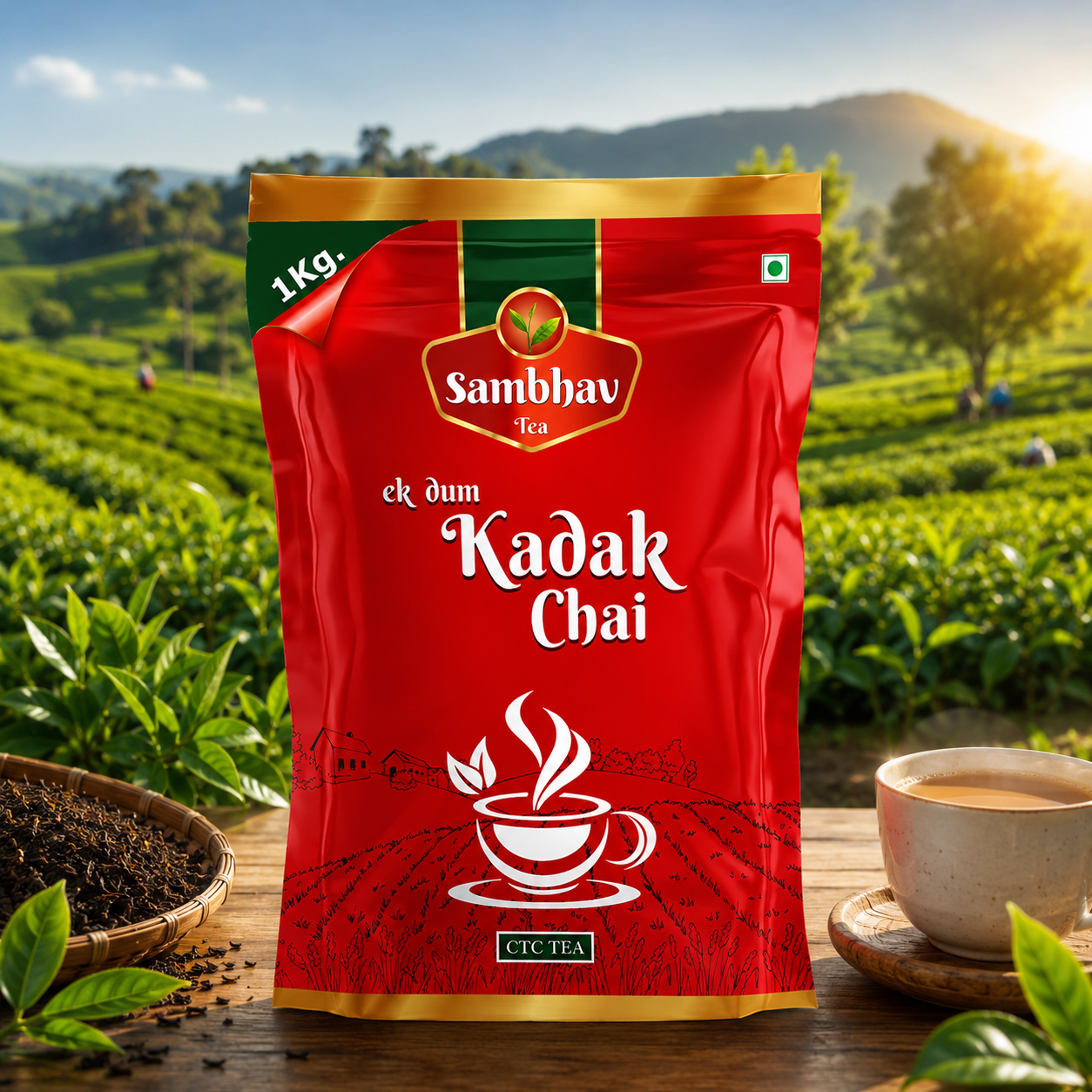 Sambhav Tea Ek Dum Kadak In Standee Pouch (1 Kg)