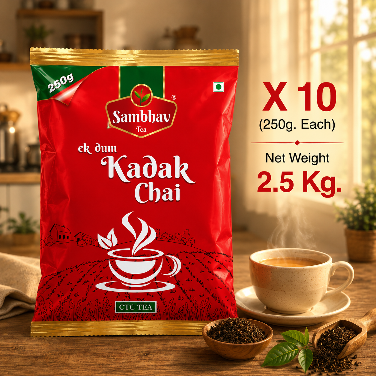 Sambhav Tea Ek Dum Kadak In Pouch (250 gm)