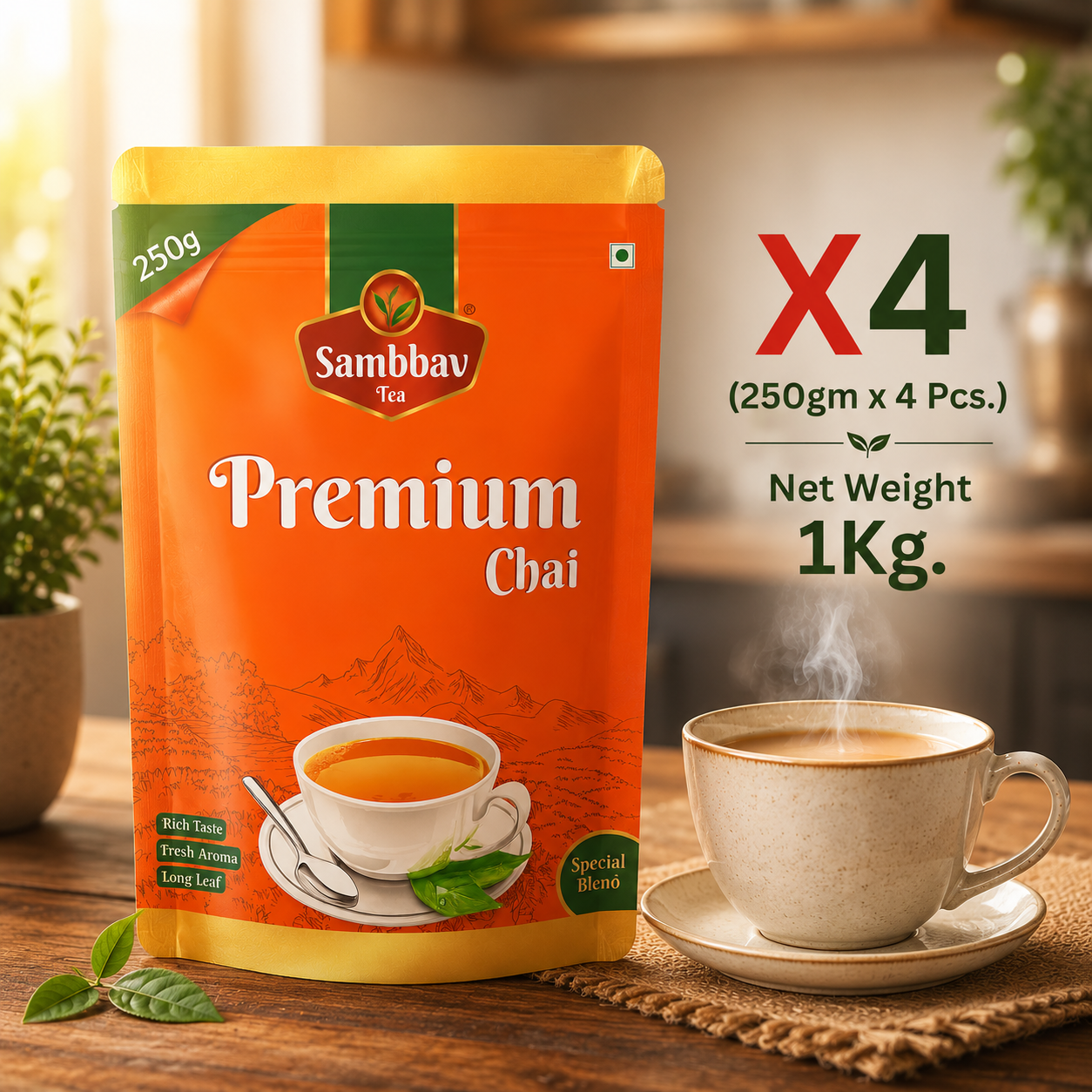 Sambhav Tea Premium In Standee Pouch (250gm)