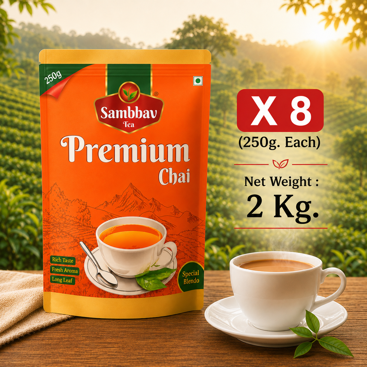 Sambhav Tea Premium In Standee Pouch (250gm)