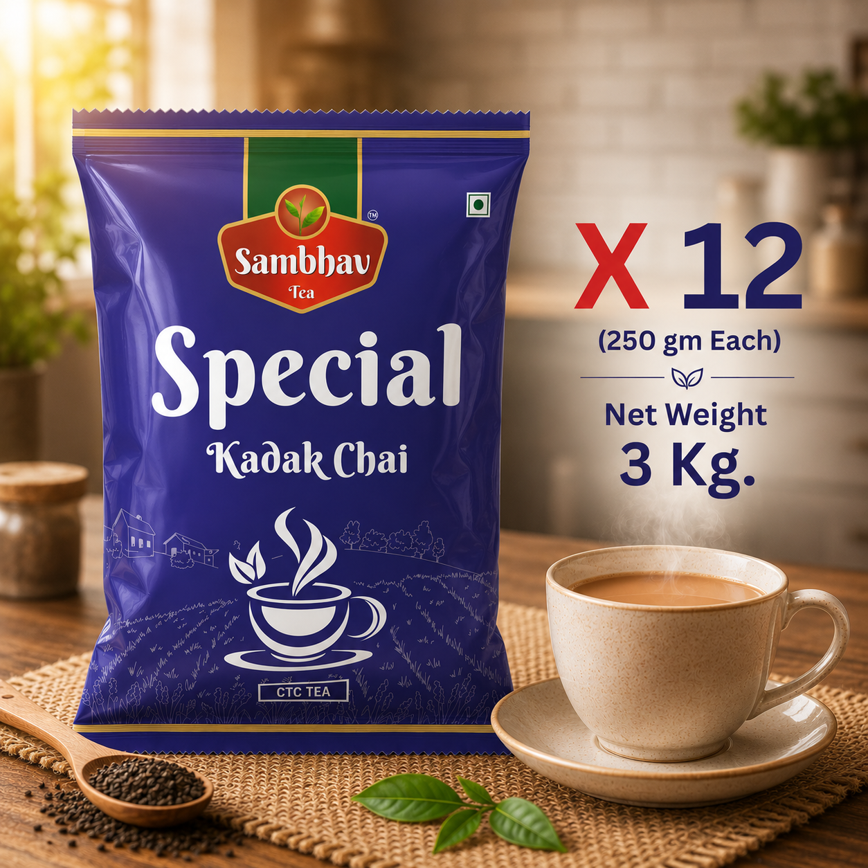 Sambhav Special Kadak Chai (Special Blend) In Pouch (250 gm)
