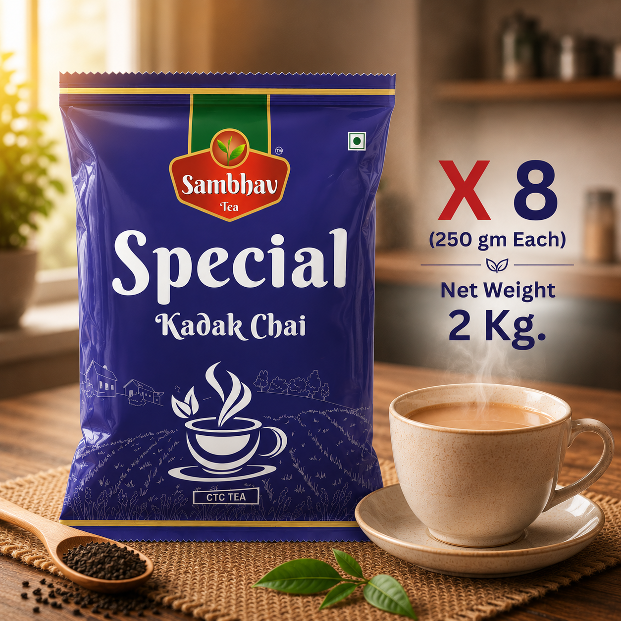 Sambhav Special Kadak Chai (Special Blend) In Pouch (250 gm)