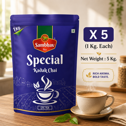 Sambhav Special Kadak Chai (Special Blend) in Standee Pouch (1 kg)