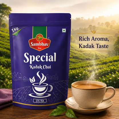 Sambhav Special Kadak Chai (Special Blend) in Standee Pouch (1 kg)